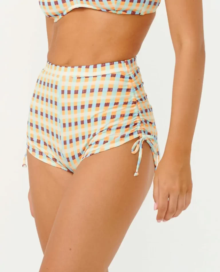 Lottie Check Short Women Rip Curl Bikini Bottoms - Image 3