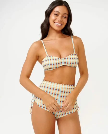 Lottie Check Short Women Rip Curl Bikini Bottoms