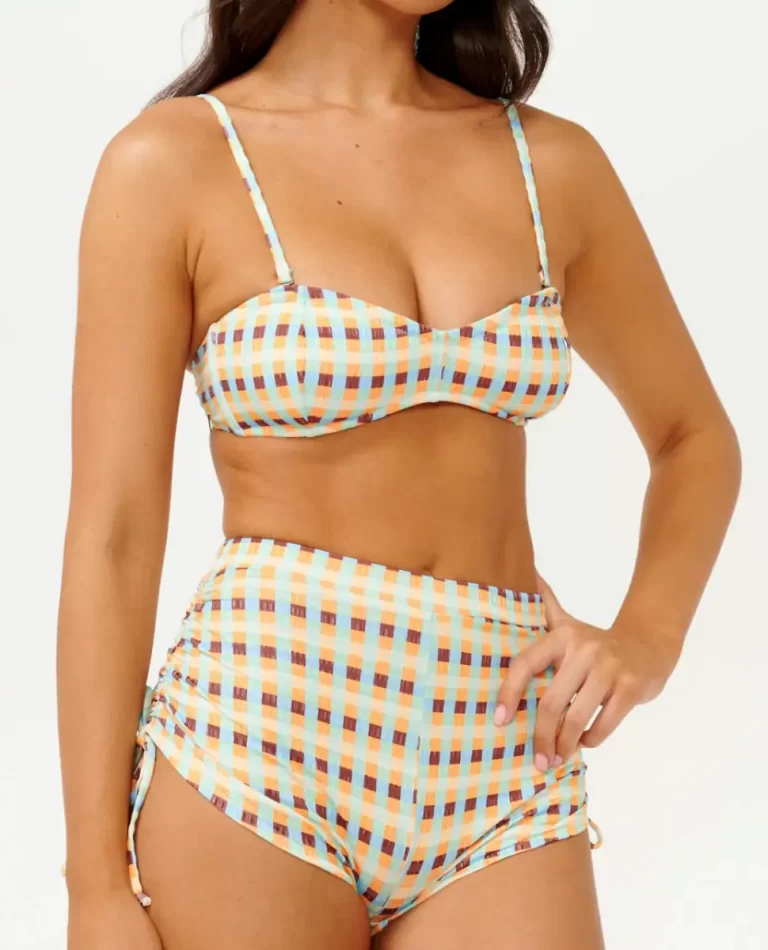Lottie Check Short Women Rip Curl Bikini Bottoms - Image 5
