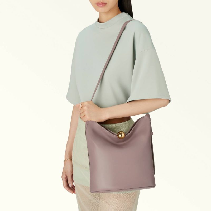 Mauve Women Furla Sfera Soft Bucket Bag S Crossbodies - Image 2