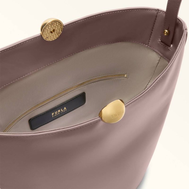 Mauve Women Furla Sfera Soft Bucket Bag S Crossbodies - Image 4
