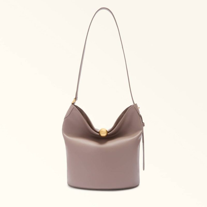 Mauve Women Furla Sfera Soft Bucket Bag S Crossbodies