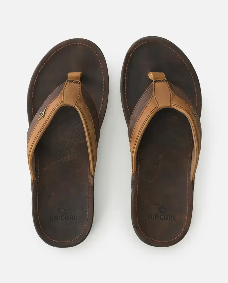 Mens Bells Leather Open Toe Sandals Rip Curl Sandals - Image 3