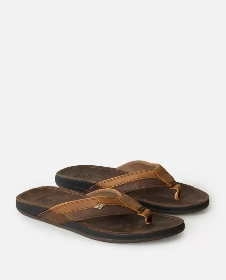 Mens Bells Leather Open Toe Sandals Rip Curl Sandals