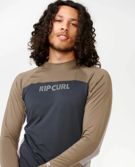 Mens Drive Uv Long Sleeve Rash Guard Rip Curl Rash Guards