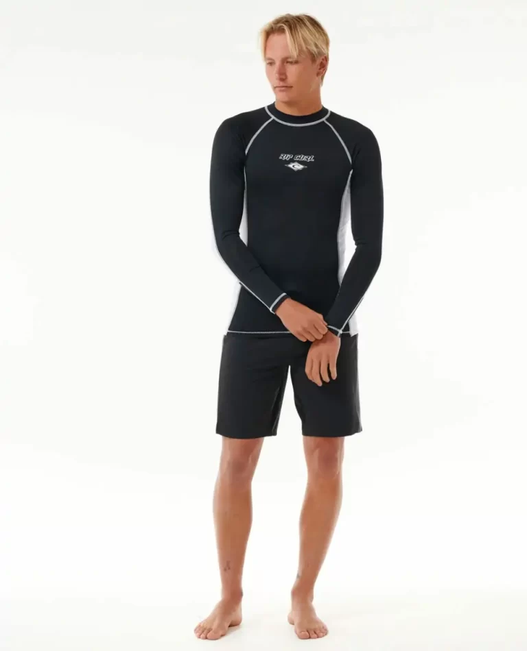 Mens Fade Out Uv Long Sleeve Rash Guard Rip Curl Rash Guards - Image 4