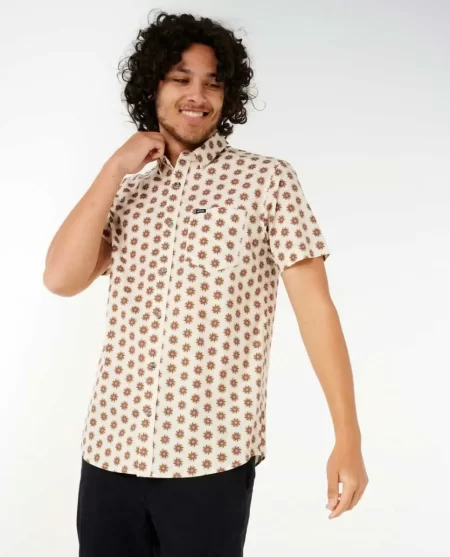 Mens Fun Times Ditsy Short Sleeve Shirt Rip Curl Shirts & Flannels