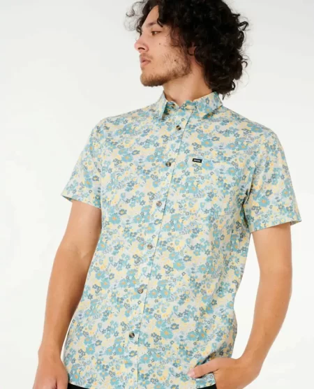 Mens Fun Times Ditsy Short Sleeve Shirt Rip Curl Shirts & Flannels