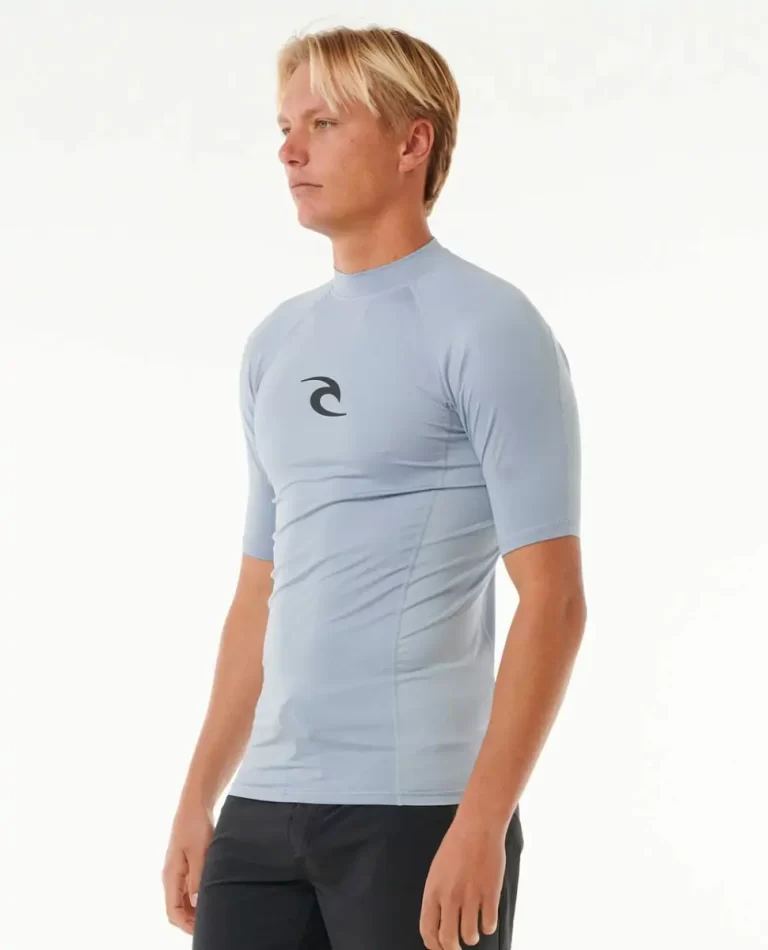 Mens Rash Guards Rip Curl Waves Uv Short Sleeve Rash Guard - Image 2