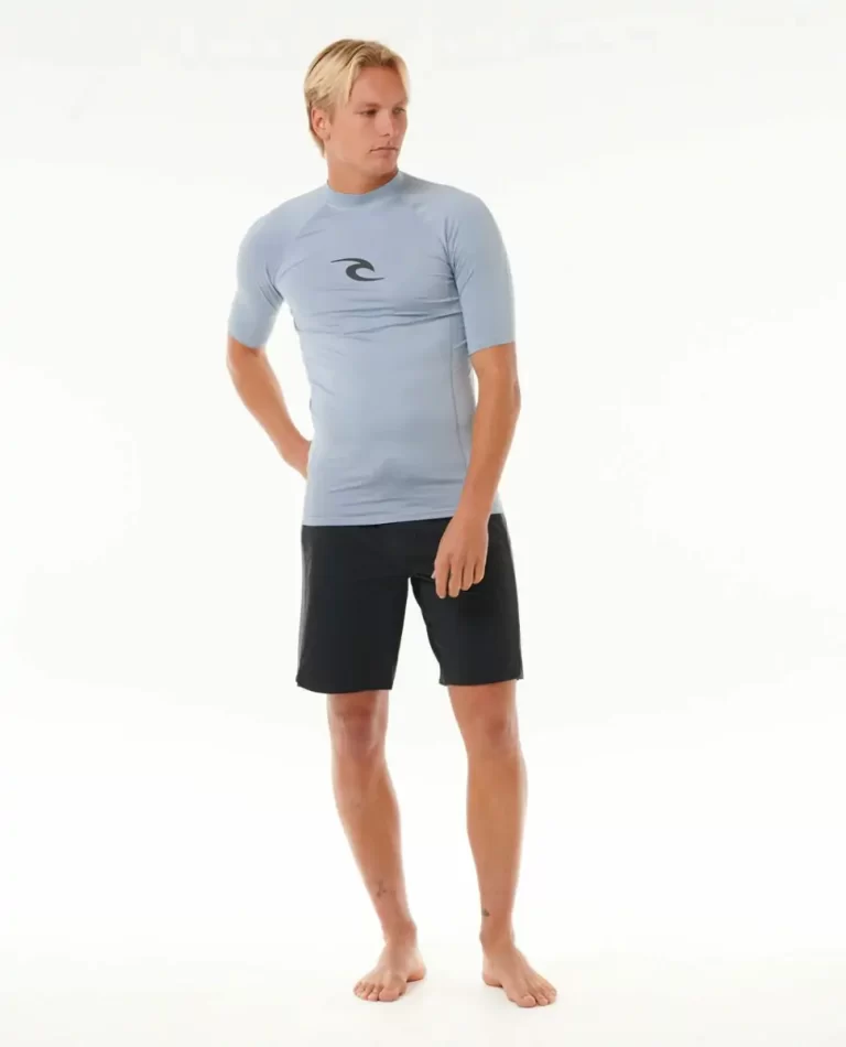 Mens Rash Guards Rip Curl Waves Uv Short Sleeve Rash Guard - Image 4