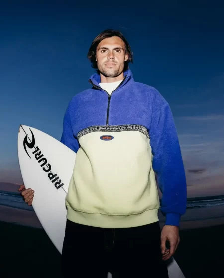 Mens Raw Energy Quarter Zip Polar Rip Curl Hoodies & Fleece