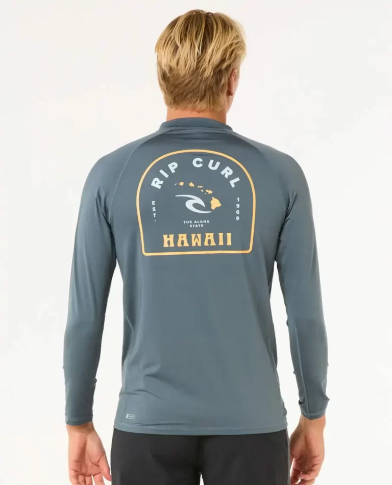 Mens Rip Curl Island Vibe Upf Long Sleeve Rash Guard Rash Guards - Image 3