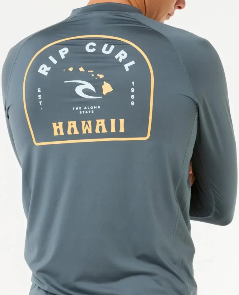 Mens Rip Curl Island Vibe Upf Long Sleeve Rash Guard Rash Guards - Image 5
