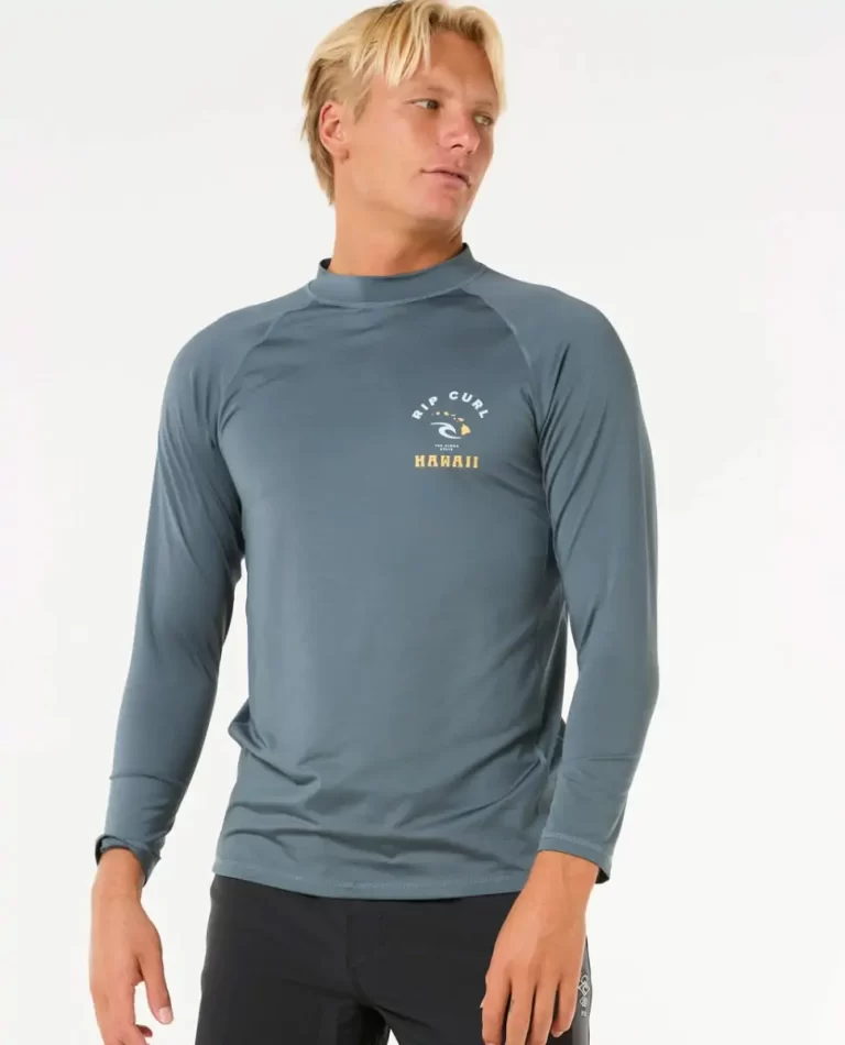 Mens Rip Curl Island Vibe Upf Long Sleeve Rash Guard Rash Guards