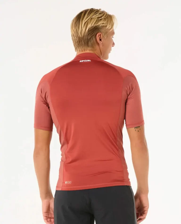 Mens Rip Curl Rash Guards Waves Uv Short Sleeve Rash Guard - Image 2