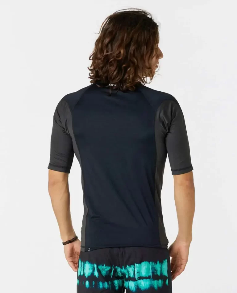 Mens Rip Curl Rash Guards Waves Uv Short Sleeve Rash Guard - Image 2