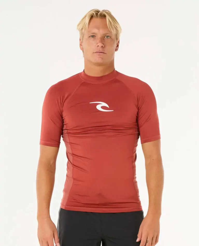 Mens Rip Curl Rash Guards Waves Uv Short Sleeve Rash Guard - Image 5