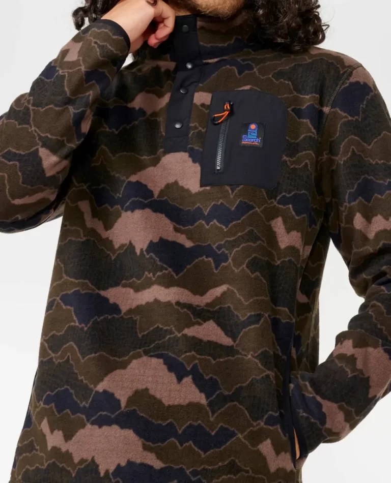Mens Rip Curl Search Polar Fleece Crew Hoodies & Fleece - Image 5