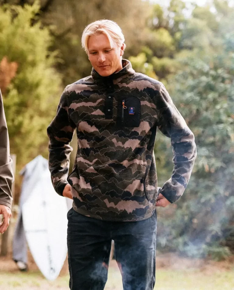 Mens Rip Curl Search Polar Fleece Crew Hoodies & Fleece