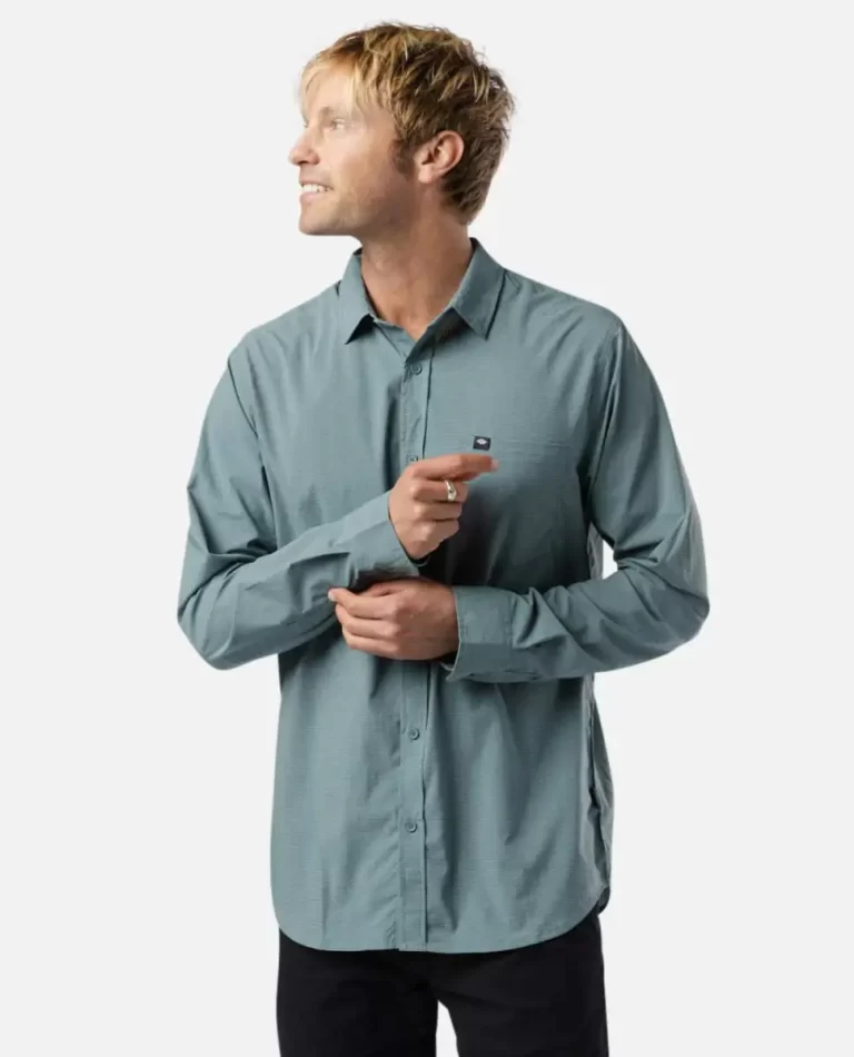 Mens Rip Curl Shirts & Flannels Classic Surf Tech Long Sleeve Shirt - Image 3