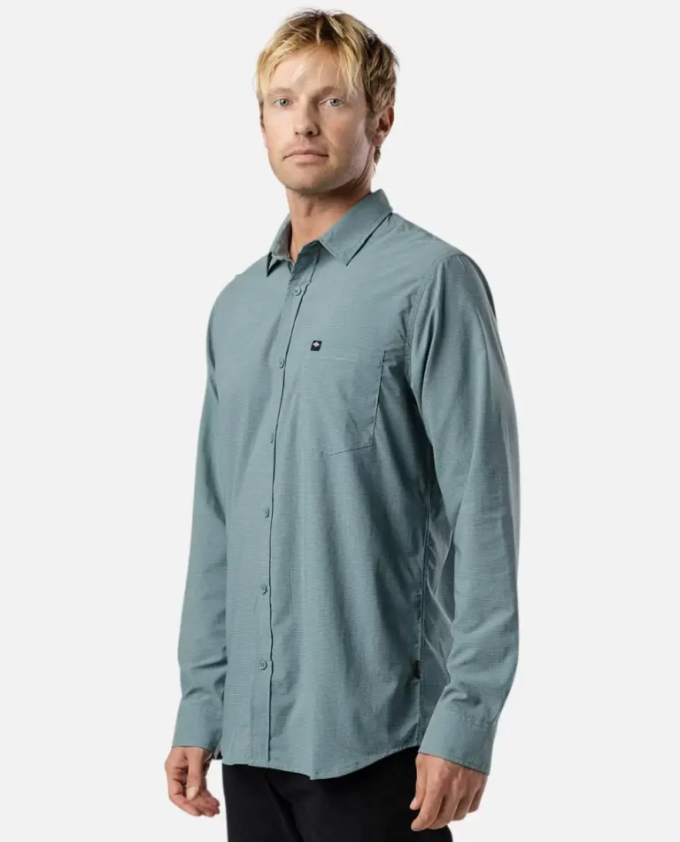 Mens Rip Curl Shirts & Flannels Classic Surf Tech Long Sleeve Shirt - Image 4