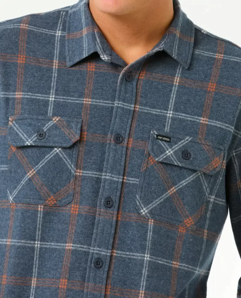 Mens Rip Curl Shirts & Flannels Grid Long Sleeve Shirt - Image 5