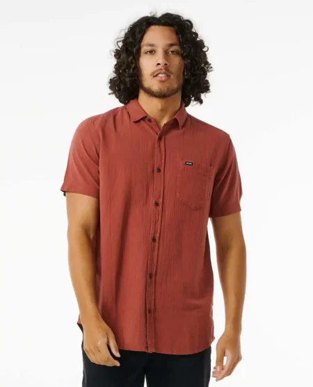 Mens Rip Curl Shirts & Flannels Washed Short Sleeve Shirt