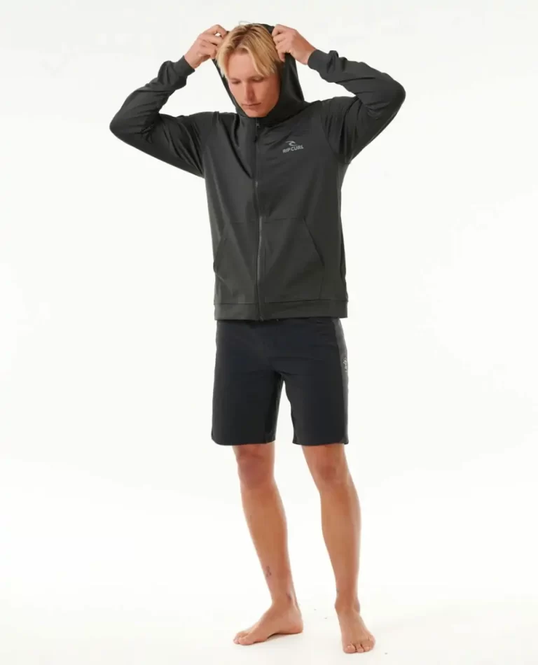 Mens Rip Curl Stack Upf50  Zip Through Hood Rash Guard Rash Guards - Image 4