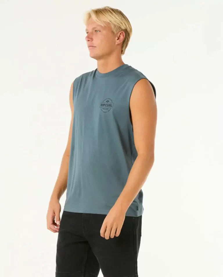 Mens Rip Curl Stapler Muscle Tees & Tanks - Image 2
