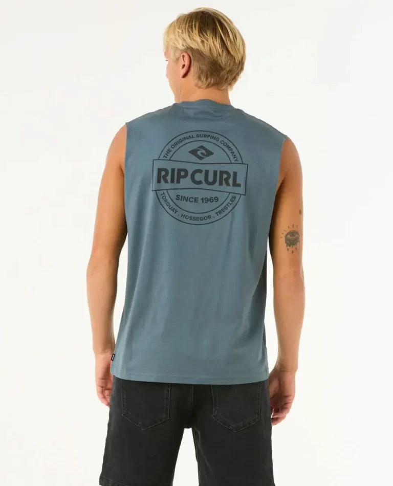 Mens Rip Curl Stapler Muscle Tees & Tanks - Image 3