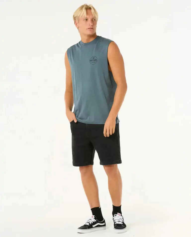 Mens Rip Curl Stapler Muscle Tees & Tanks - Image 4
