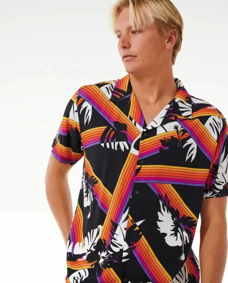 Mens Rip Curl Surf Revival Hoffman Short Sleeve Shirt Shirts & Flannels