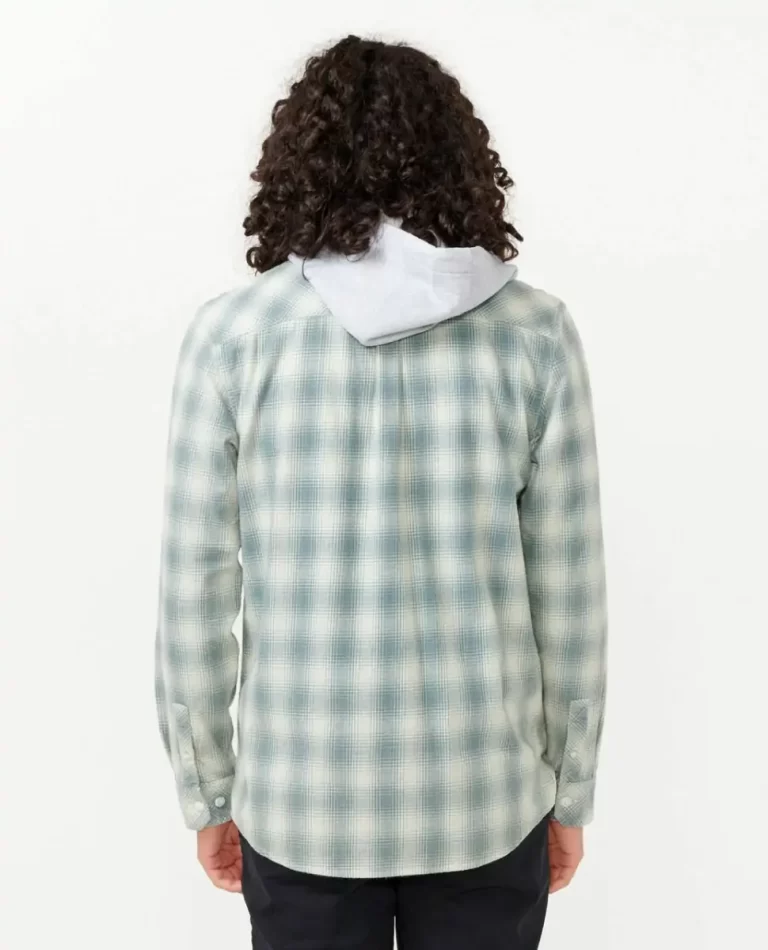 Mens Shirts & Flannels Rip Curl Grunter Flannel Hood Shirt - Image 3