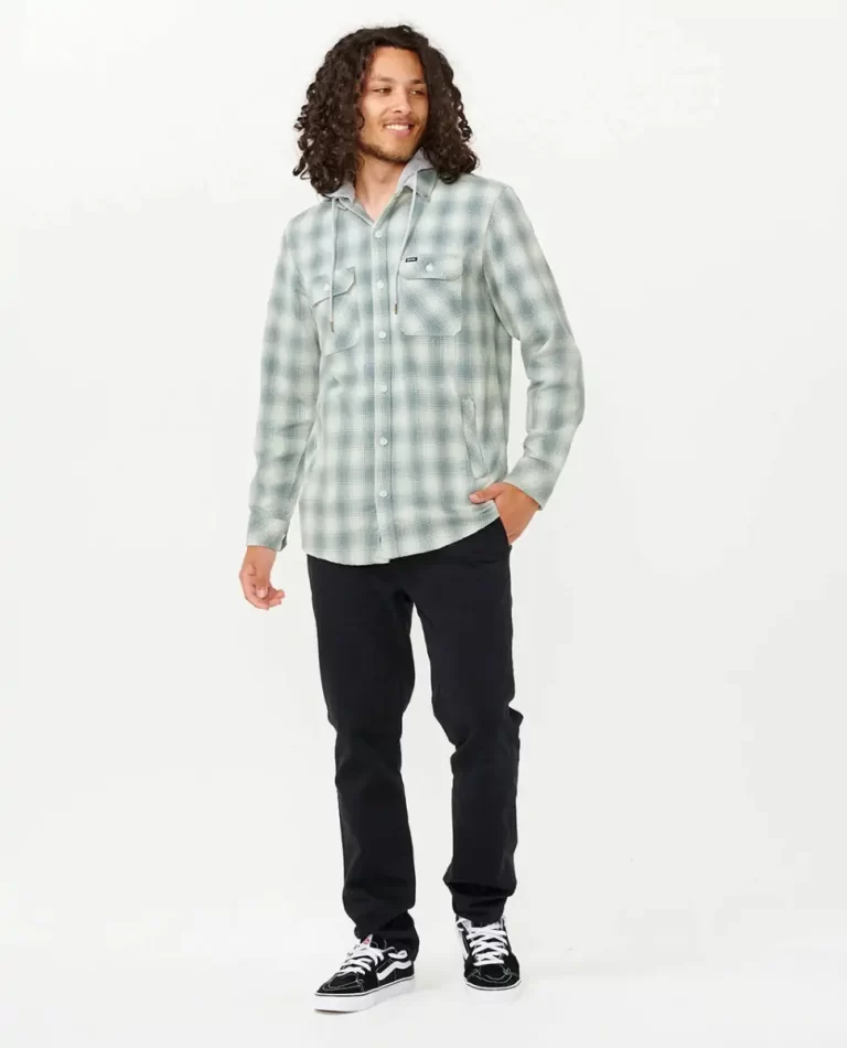 Mens Shirts & Flannels Rip Curl Grunter Flannel Hood Shirt - Image 4