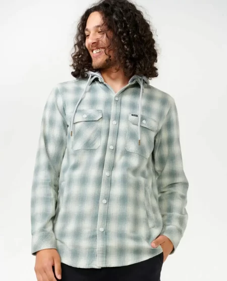 Mens Shirts & Flannels Rip Curl Grunter Flannel Hood Shirt
