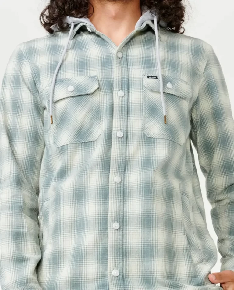 Mens Shirts & Flannels Rip Curl Grunter Flannel Hood Shirt - Image 5
