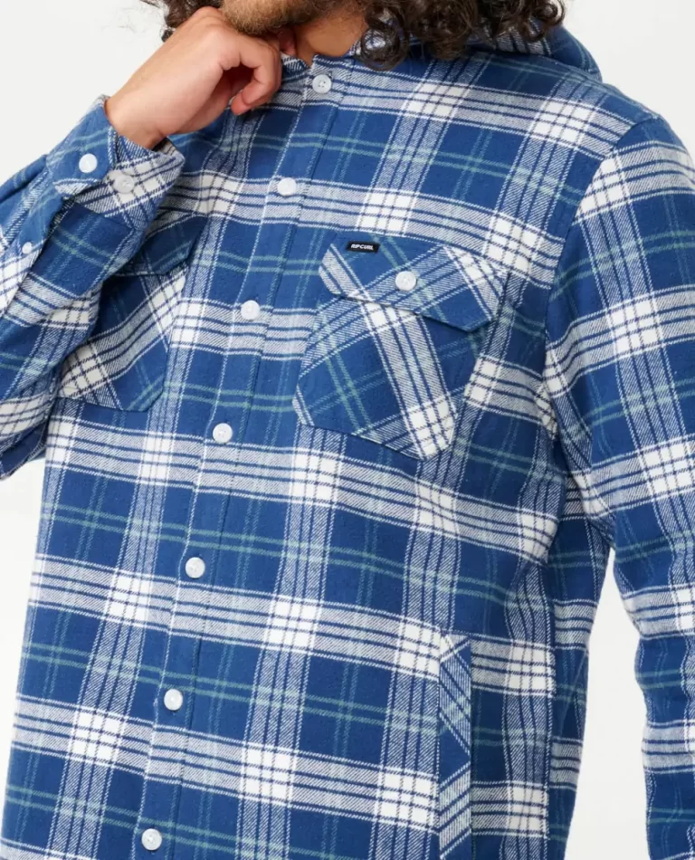 Mens Shirts & Flannels Rip Curl Shores Sherpa Lined Flannel Shirt - Image 5