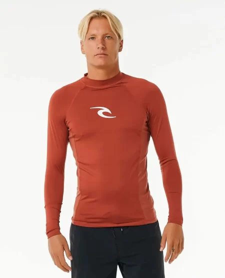 Mens Waves Uv Long Sleeve Rash Guard Rash Guards Rip Curl