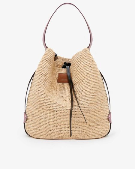Natural And Cognac Shoulder Bags Isabel Marant Bayia Bag Women