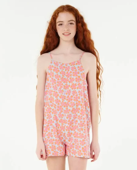 Neon Isles Floral Romper Rip Curl Dresses & Rompers Kids