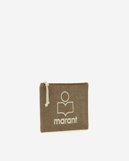 Netia Clutch Clutches & Small Leather Goods Women Dark Khaki Isabel Marant