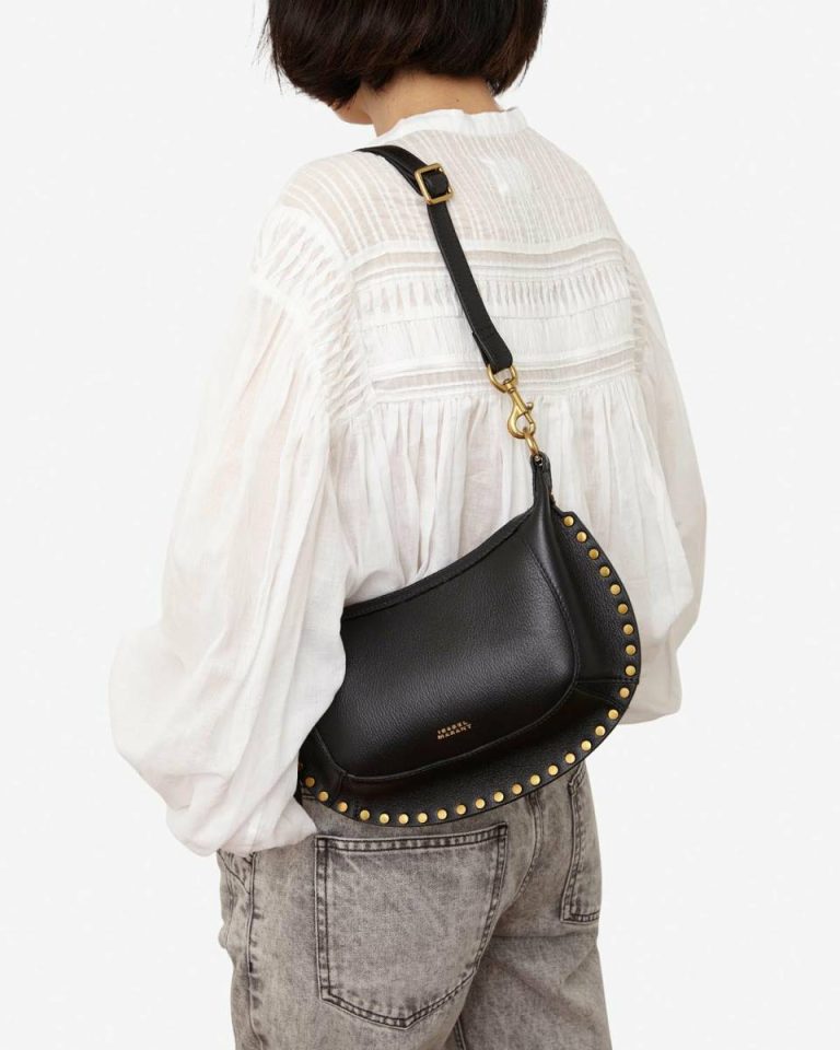 Oskan Moon Bag In Full-Grain Leather Crossbody Bags Black Women Isabel Marant - Image 2