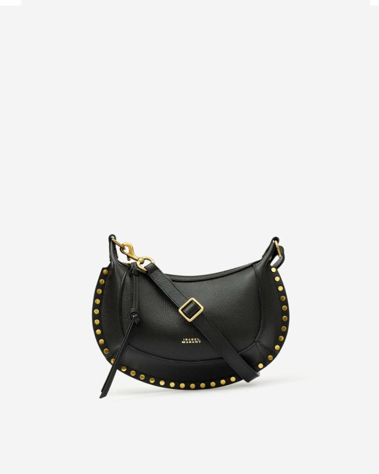 Oskan Moon Bag In Full-Grain Leather Crossbody Bags Black Women Isabel Marant