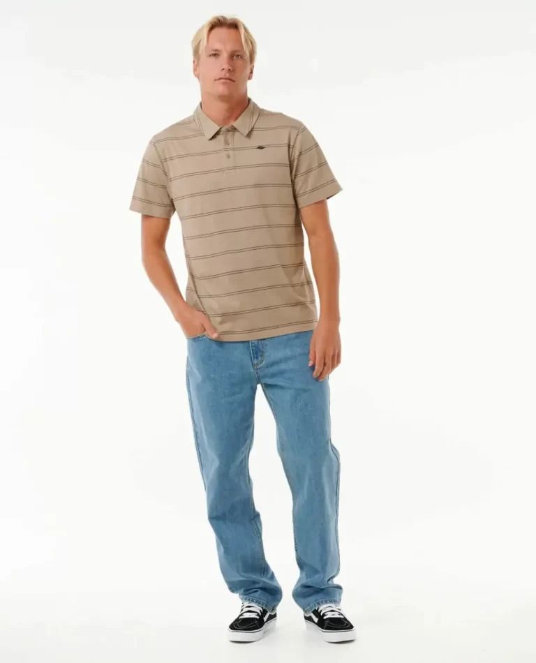Plain Stripe Polo Rip Curl Mens Shirts & Flannels - Image 4