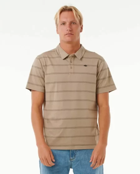 Plain Stripe Polo Rip Curl Mens Shirts & Flannels