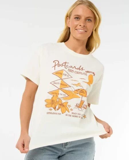 Postcards Relaxed Tee Women Rip Curl Tees & Tanks