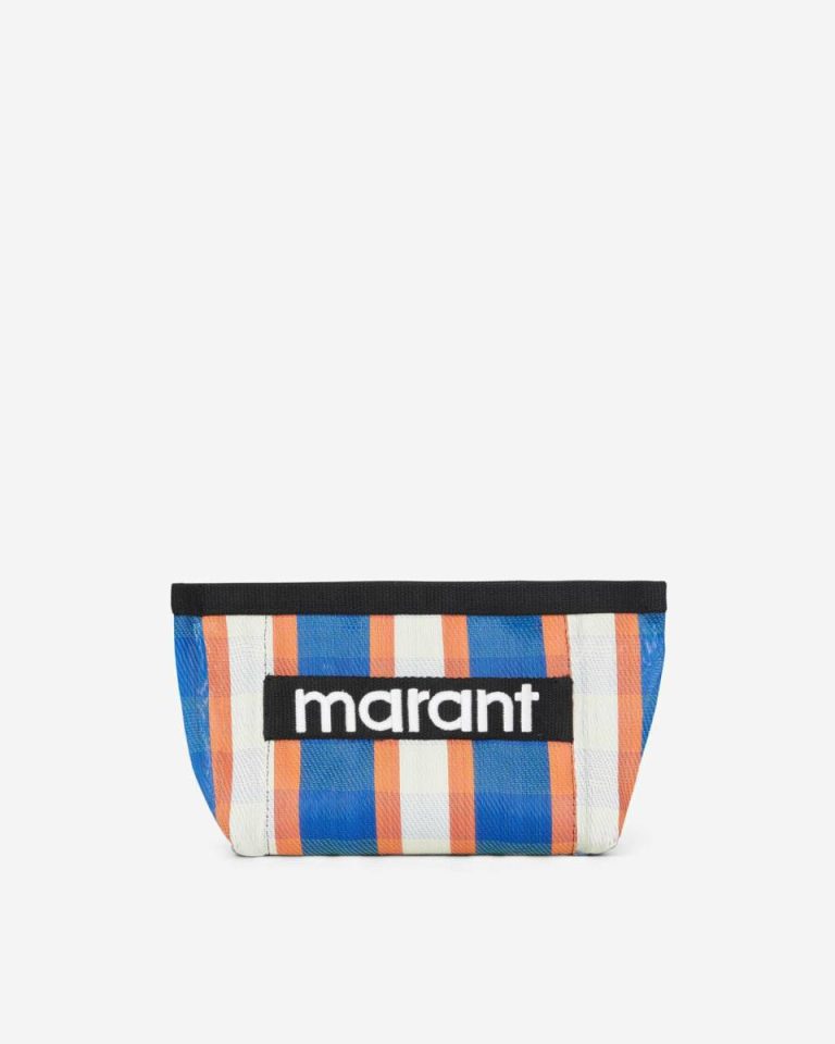 Powden Bag Women Isabel Marant Clutches & Small Leather Goods White-Blue-Orange - Image 3