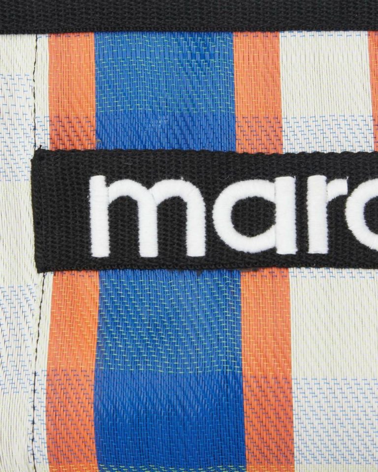 Powden Bag Women Isabel Marant Clutches & Small Leather Goods White-Blue-Orange - Image 4