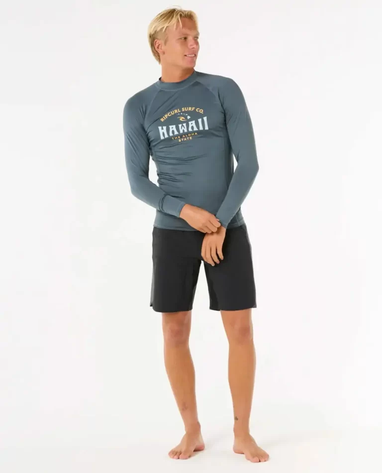 Rash Guards Hawaii Upf Performance Long Sleeve Rash Guard Mens Rip Curl - Image 4