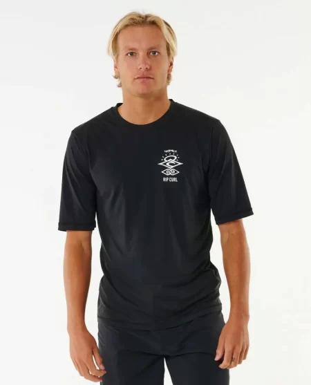 Rash Guards Icons Surflite Uv Short Sleeve Rash Guard Mens Rip Curl